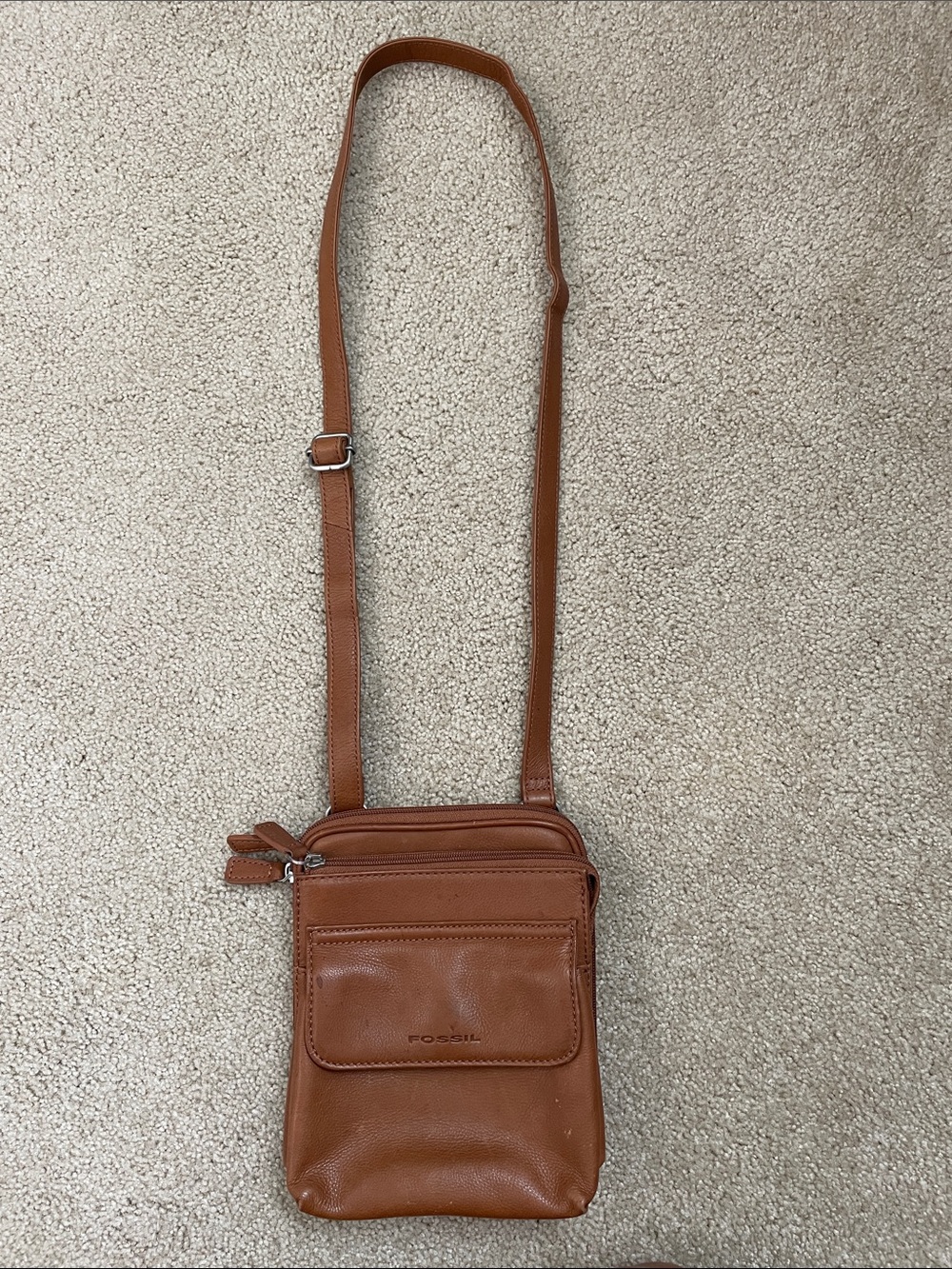 Fossil Leather Crossbody Bag.